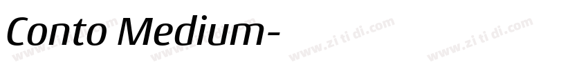 Conto Medium字体转换 Conto Medium字体转换